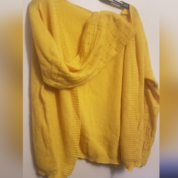 Yellow Breezy Thin Lightweight Cardigan Sweater - Picture 1 of 1